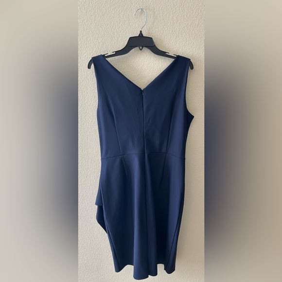 Alex Evenings Side Ruched Cocktail Dress In Navy NWOT Size 18 - Picture 8 of 11